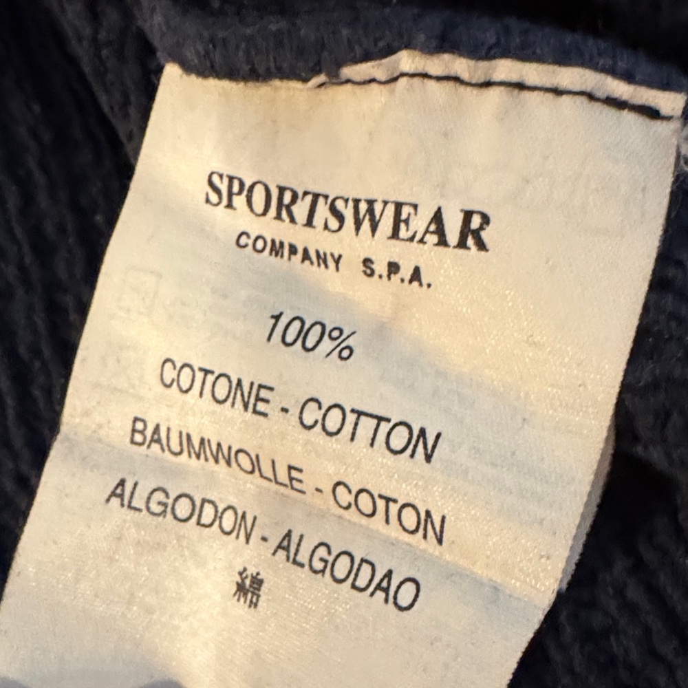 Stone Island 1997-1998 GREEN EDGE badge Dark Blue 1/4 Zip Sweater. Vintage. - Picture 5 of 6